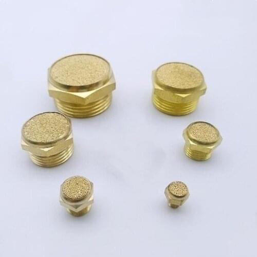 1/8" 1/4" 3/8" 1/2" 3/4" 1" BSP NPT Male Brass Plastic Pneumatic Silencer Air Exhaust Muffler