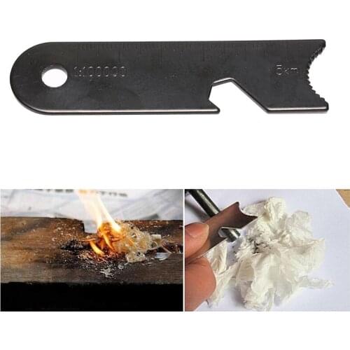 1pc Outdoor Camping Hiking Survival Flint Scraper Square Type Outdoor Survival Tool