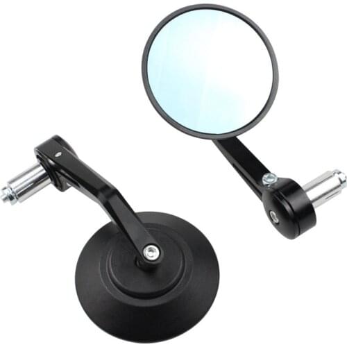 2pcs Universal Motorcycle Electric Car Refitting Accessories Round Handlebar Mirror Handlebar Casting Scooters Rearview Mirror