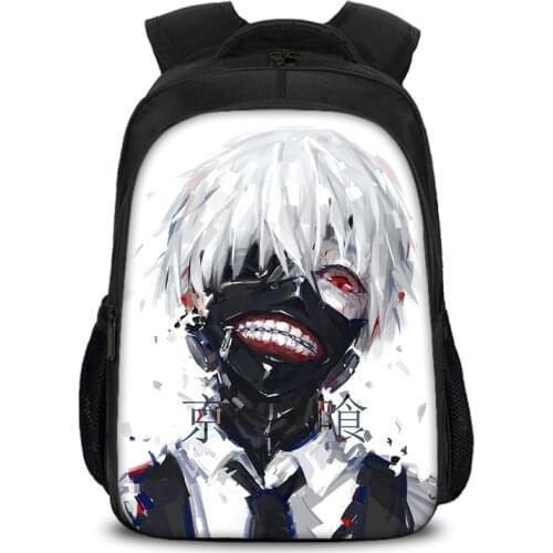 3D Tokyo Ghoul Large Boys School Bags For Teenagers Backpacks Nylon Waterproof Student Bookbags Big Children Anime Schoobag