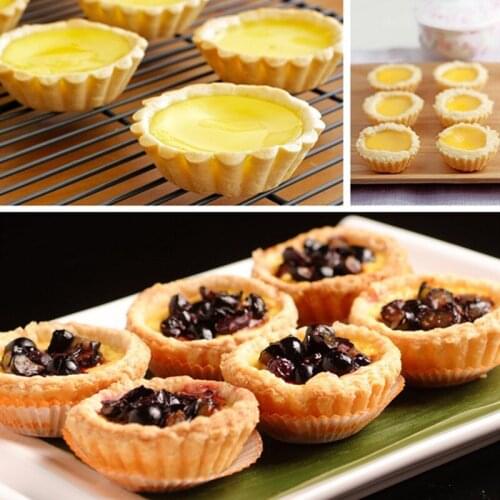 50pcs/set Egg Tart Aluminum Cupcake Cake Cookie Mold Tin Baking Tool Baking Cups Mold Cookie Pudding Mould Baking Tools