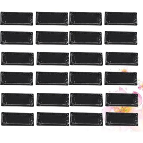 50PCS Disposable Sushi Carry Out Box Fruit Cake Packing Container Take Out Boxes (Black)