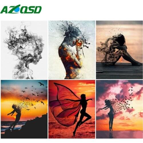 AZQSD Pictures By Numbers Woman Abstract Unique Gift For Children Painting By Numbers Portrait Home Wall Art Canvas Painting