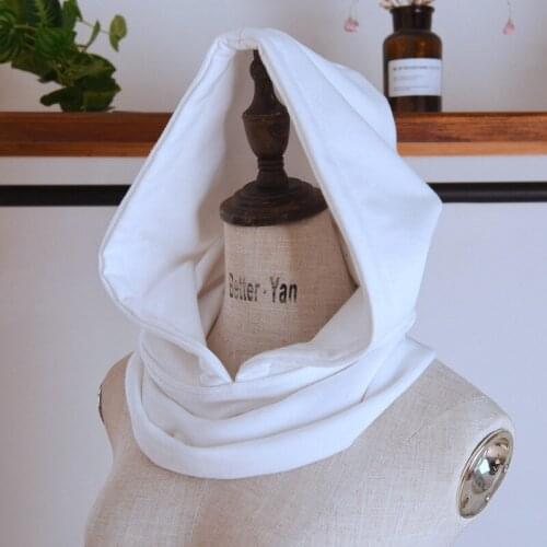 White Black Cotton Hooded Girls Fake Collars for Mens and Women Autumn Sweater Hat Blouse Tops False Collars Detachable Collars