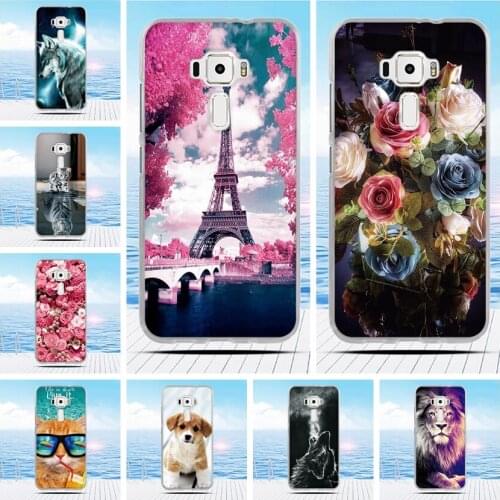 For Asus Zenfone 3 ZE520KL Case Cartoon 3D Relief Printing Pattern Back Cover TPU Soft Silicone Case Coque Capa Funda