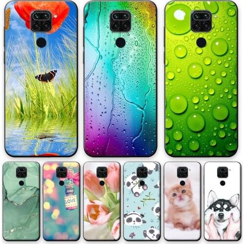 For Redmi Note 9 Case Cover Note9 Soft TPU Cartoon Flowers Silicone Phone Cases For Xiaomi Redmi Note 9 6.53" Protective Bumper