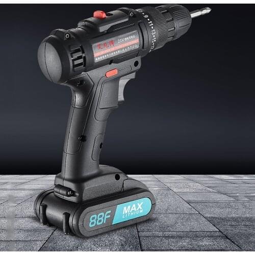 21V Brushless Electric Drill 25+1 Torque 40NM Cordless Screwdriver Lithium-Ion Battery Mini Electric Power Screwdriver Drill