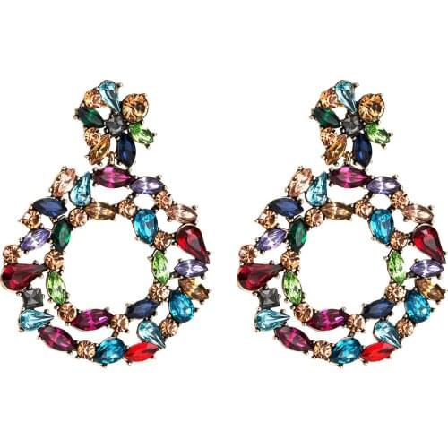 Indian Jewelry Acrylic Dangle Earrings for Women Hyperbole Big Earrings Accesorios Mujer Bijoux Femme ZA Brand Black Friday 2021