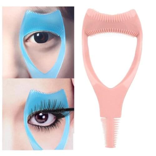 Eyelash Tools 3 in 1 Makeup Mascara Shield Guide Guard Curler Eyelash Curling Comb Lashes Cosmetics Curve Applicator Comb
