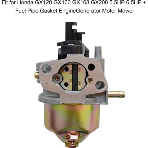Motorcycle Carburetor Carburator Carb For Honda GX120 GX160 GX168 GX200 5.5HP 6.5HP + Fuel Pipe Gasket Engine Generator Mower
