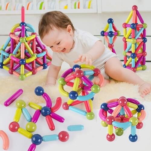 Big Size Magnetic Stick Magnet Designer Building Blocks Creative Magnetic Construction Blocks Educational Toys For Children