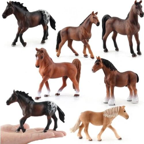 Simulation Horse Animal Models Children Toys Horse Action Figure Educational Collection Toys Gifts Clydesdale Stallion Figure