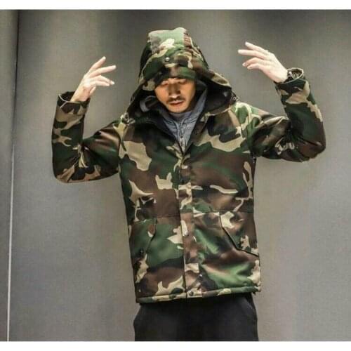Mens Military Camo Jacket Combat Outdoor Army Hip Hop Hooded Casual Outwear Camouflage Waterproof Slim Fit