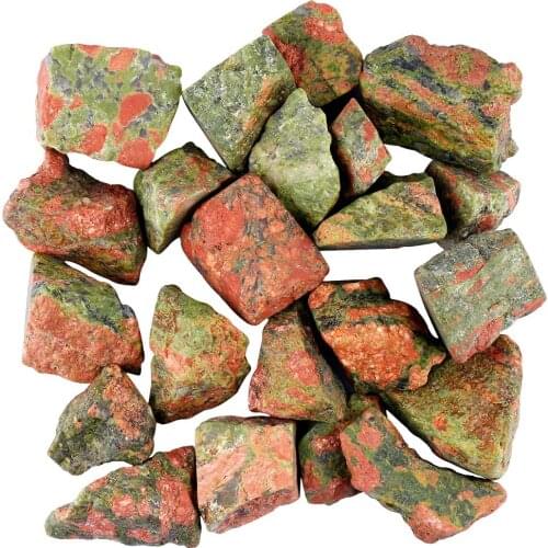 Natural unakite jasper gemstone rough stone quartz raw healing crystals for decoration