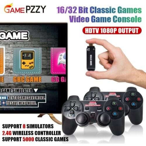 New Hdv100 HD Tv Game Console Usb Wireless Console Game Stick 16/32 Bit Mini 2.4g Bluetooth Retro Controller Video Game Console