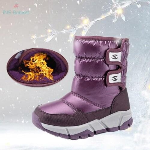 2020 New -30 Degree Kids Russia Winter Waterproof Warm Shoes Childrens Snow Boots kids shoes rainboots Boys Girls Fashion