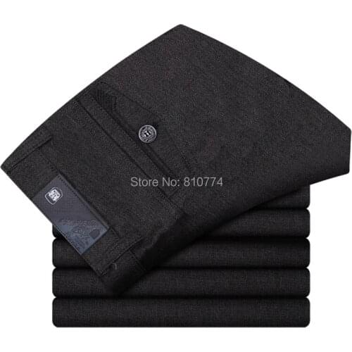 New Arrival thick plus size 30-40 high waist casual pants men Straight loose mens trousers