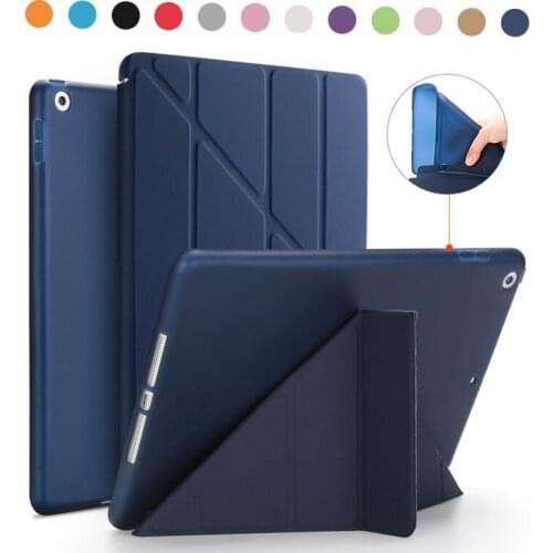 Cover For Ipad Air 1 Case PU Leather Silicon Back Slim Light Weight Y Style Deformation Smart Cover for iPad Pro 9.7 inch air 2