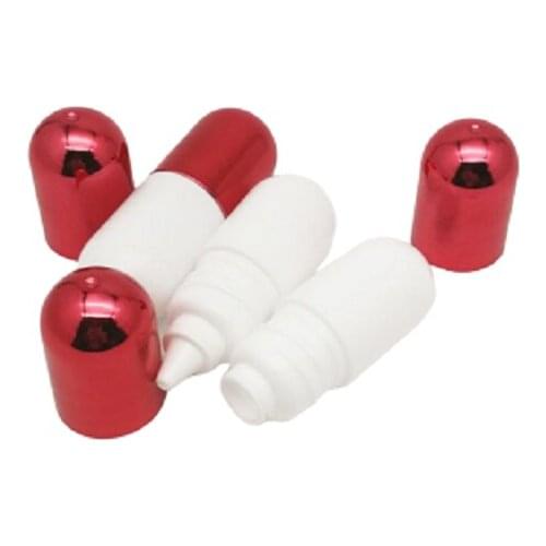 10ml Plastic Lotion Pump Bottle Empty Cosmetic Container Plastic Packaging Bottle White an red Refillable Bottles 50pcs/Lot