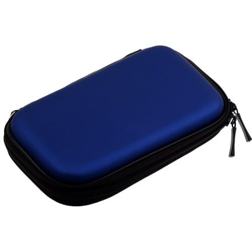 Portable Hard Disk Drive Shockproof Zipper Cover Bag Case 2.5" HDD Bag Hardcase Black,Blue