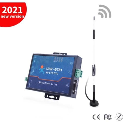 Industrial 4G LTE DTU Cellular Modem Router Serial to Cellular Network RJ45 RS232 RS485 Port PLC RTU Data Loggers Wireless IP