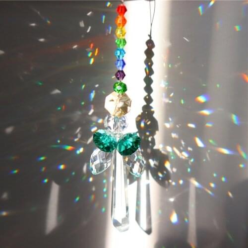 Rainbow Angel Crystal as Home/Car Decoration & Porch Decor & ings Crystal Glass Ball Ornaments
