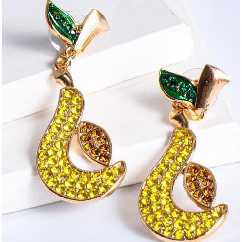 New Fashion Gold Color Crystal Pearl Dangle Drop Earrings Statement Luxury Women Accessories Party Wedding Metal Jewelry