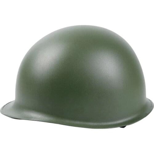 WWII WW2 US Army M1 Helmet Green Seam America Military Metal Helmet Outdoor