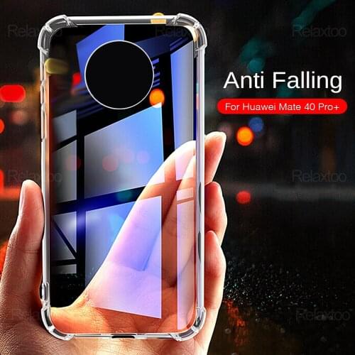 Silicone shockproof coque For Huawei mate 40 Pro Plus Transparent airbag phone case for huawe mate 40 Pro Plus protective case