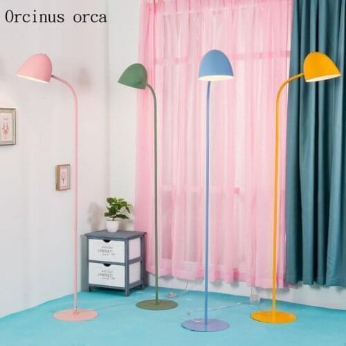 Nordic post-modern minimalist LED coloured floor lamp living room study American style creative personality vertical floor lamp