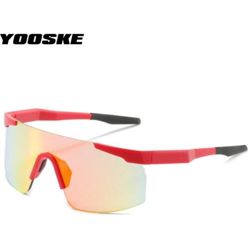 YOOSKE Outdoor Sports Sunglasses Men Hiking Climb Bicycle Cycling Sun Glasses Trendy Siamese Driving Eyewear Male Shades UV400