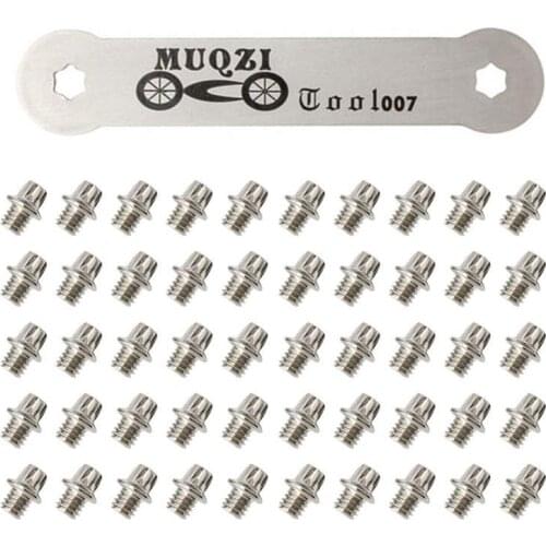 50PCS Steel Bike Pedal Bolt Anti Slip Mountain Bike Pedal Fixed Screw With Torx Wrench For Mountain Bikes Road Bikes Fixed Gears
