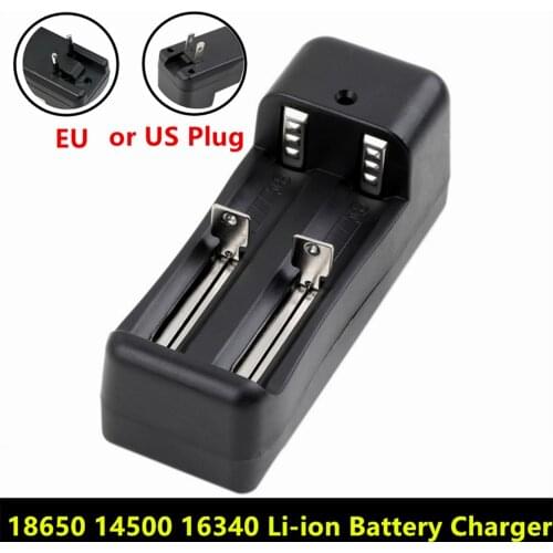 Universal Dual Battery Charger For 18650 14500 16340 26650 Rechargeable Li-ion battery charger EU / US