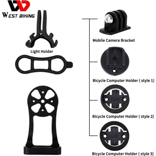 WEST BIKING Bicycle Computer Camera Mount Holder Cycling Bike Out Front Mount holder Set for Garmin Bryton Cateye Bike Computer