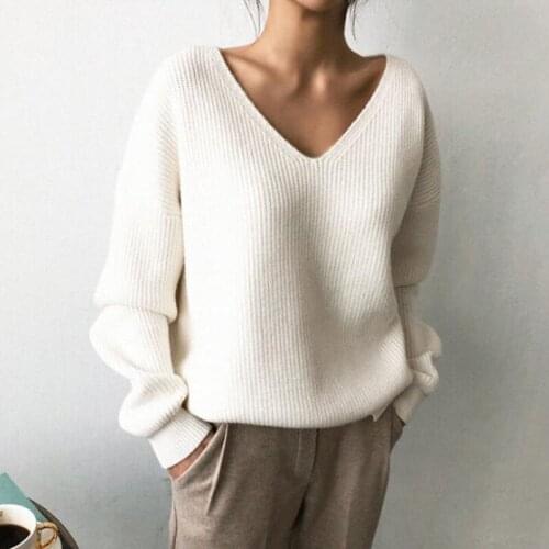 Autumn Winter Women Sweater Casual Knitted Pullover Warm Elegant Chic Female Loose Oversize Cashmere Basic Tops Jumper Pull