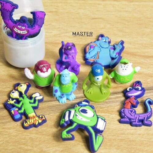 1Set/10PCS 2.5-4cm Disney Monster University Sullivan hairy monster big eye cartoon doll model ornaments collection