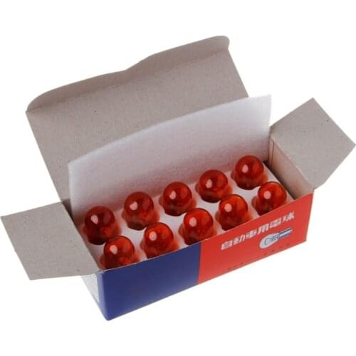 10x T20 Glass DRL Turn Signal Stop Brake Tail Light Bulb Amber Light