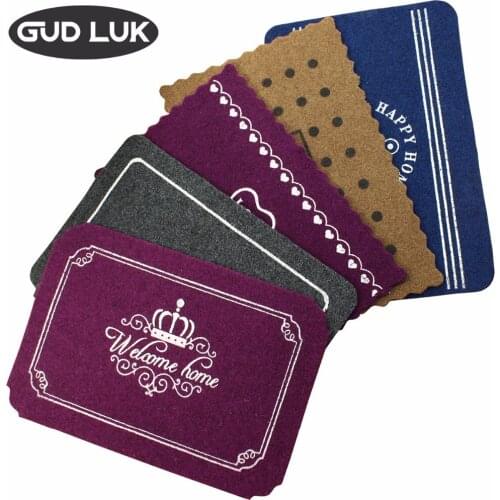 40*60cm ENTER rectangle Floor Mat Anti-slip Floor Kitchen Carpet Toilet Tapete Water Absorption Non-slip Rug Porch Doormat CC005