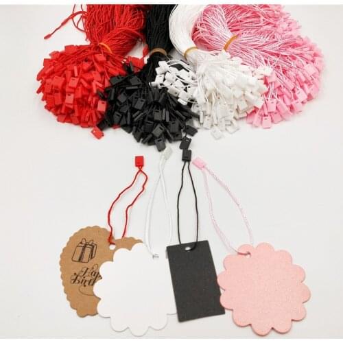 600pcs 19cm Polyester Bullet Hanging Rope Hanging Granule Hanging Rope Nylon Ordinary Hanging Granule Strings For Tag/Garment