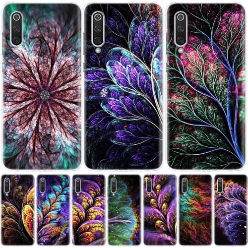 Mandela flower art Feather Phone Case For Xiaomi Mi Note 10 11 9 8 10T 9T CC9 A1 A2 A3 Poco F1 X3 F2 Pro Lite 5X 6X Cover Coque