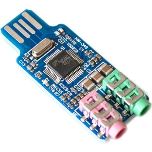 CM108 USB Drive Free Sound Card Laptop Computer External Sound Card Module - L059 New hot