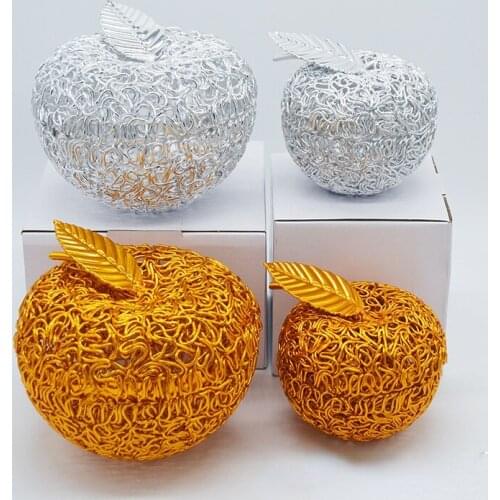 Color aluminum wire apple fruit plate aluminum wire crafts household accessories decorative utensils candy plate dry fruit plate