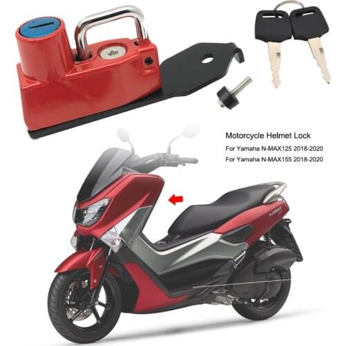 For Yamaha N-MAX125 N-MAX155 NMAX 155 NMAX 125 2018 2019 2020 Motorcycle Anti-theft Helmet Lock with 2 Keys Keep Helmet Secure