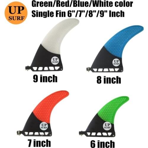Surfboard Single Fin Fibreglass 6"/7"/8"/9"Fins SUP Board Quilhas Fins UPSURF logo central fin carbon mid fins