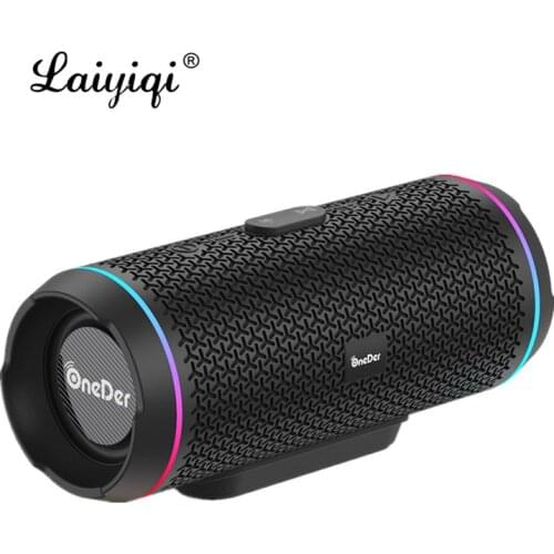 Laiyiqi TWS altavoz Bluetooth 5.0 LED speaker Radio FM dual speakers woofer bass bocinas mic parlante bluetooth portatil potente