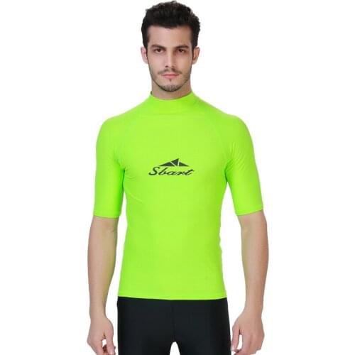 Sea Rashguard for Men Short Sleeve Rash Guard Swimsuit Shirt Sun Protection Men Surf Rashguard Swim T-Shirts Windsurf Tops J