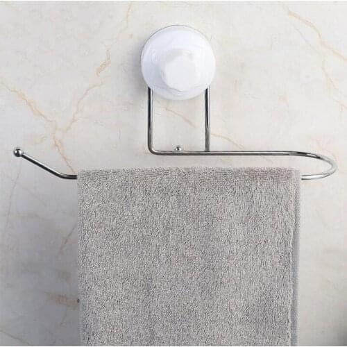 Strong Suction sucker towel rack multifunction bathroom towel products for the kitchen bar rack toilet paper Dropshipping