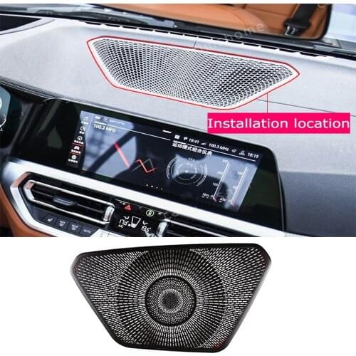 Aluminum alloy Dashboard Panel Speaker Cover Trim For BMW 3 Series G20 G28 2020