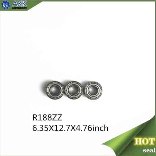 R188ZZ ABEC-1 (10PCS) 6.35X12.7X4.76mm Miniature Bearings R188ZZ