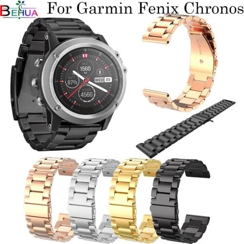 For Garmin Fenix Chronos watch strap stainless steel wrist strap bracelet Replacement For Garmin Fenix Chronos smart sport strap